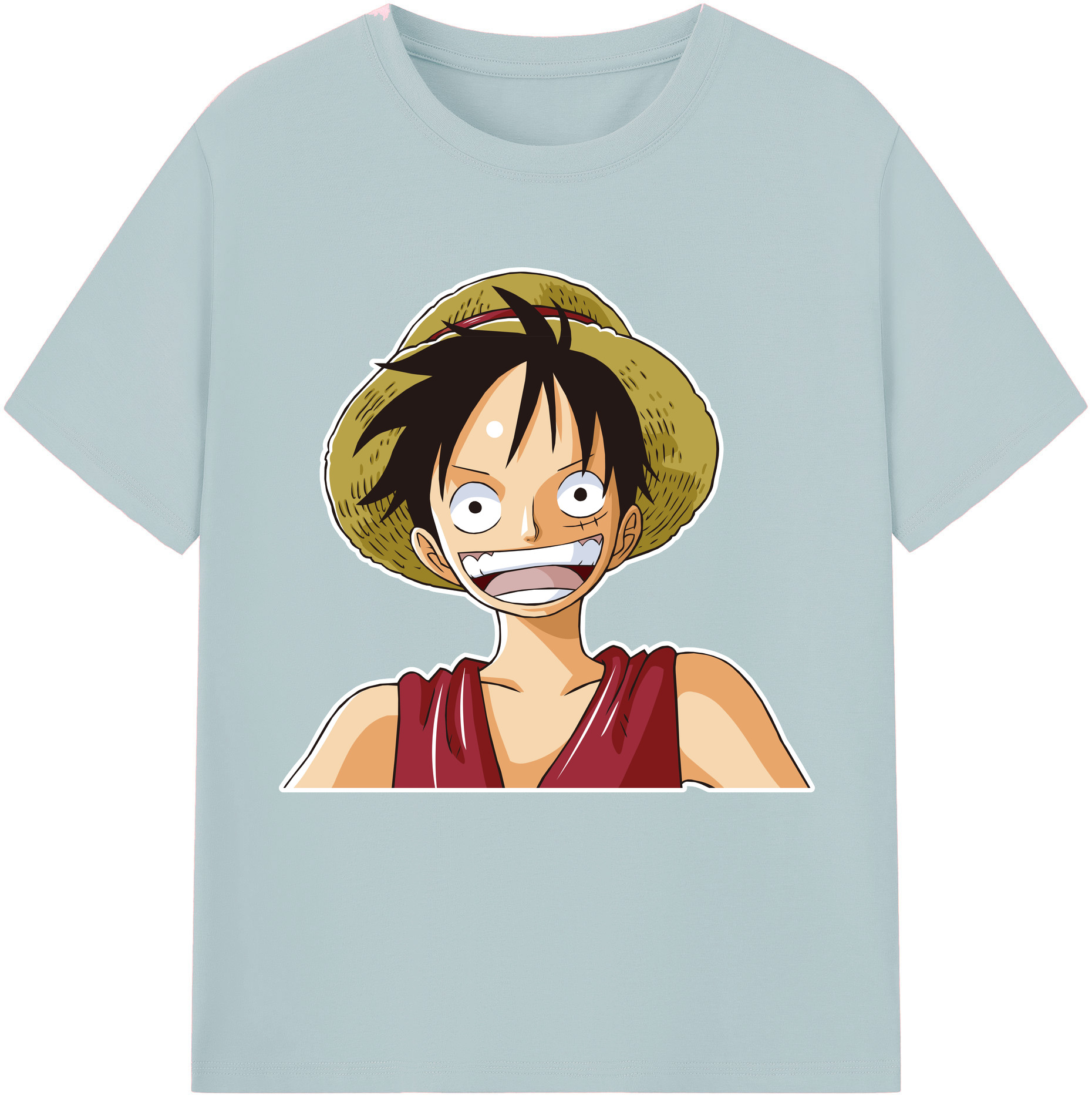 ワンピース モンキー・D・ルフィ ONE PIECE Monkey D. Luffy 綿100％半袖Tシャツ（フロントプリント）